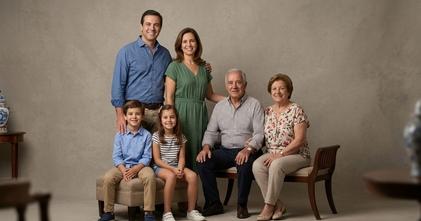 Casting para família portuguesa multigeracional em publicidade na Área Metropolitana de Lisboa