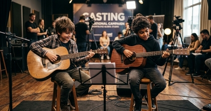 Casting para rapazes dos 9 aos 12 anos que saibam tocar guitarra para campanha internacional