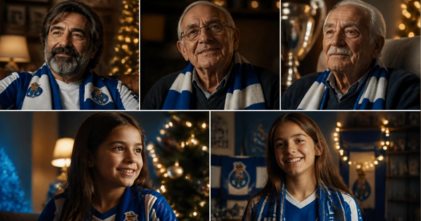 Casting homens dos 50 aos 80 anos e raparigas dos 6 aos 15 anos para anúncio de Natal do FC Porto