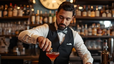 casting bartenders profissionais homens entre os 30 e os 50 anos para publicidade