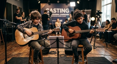 Casting para rapazes dos 9 aos 12 anos que saibam tocar guitarra para campanha internacional