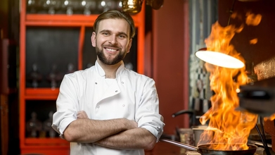 Casting homens entre os 25 e os 50 anos com habilidades de chef