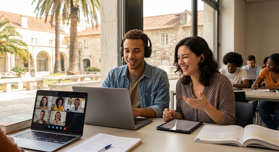 Casting homens e mulheres para vozes em português europeu para curso online